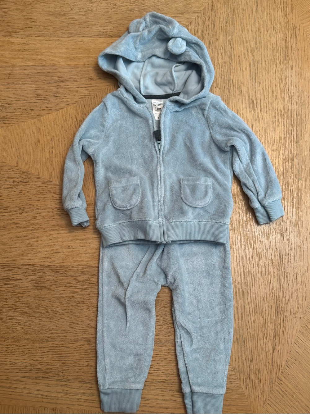 Carter’s Light Blue Baby Hoodie & Jogger Set